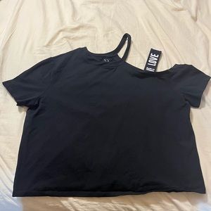 New York and company one shoulder cold shoulder top Size XXL